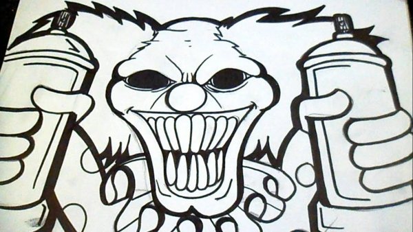 Рисунки карандашом граффити