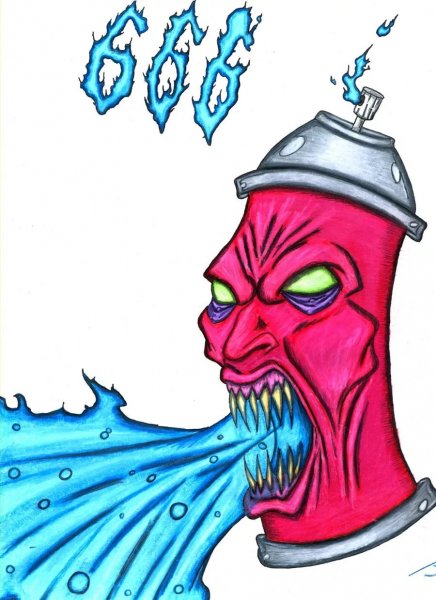 Злой батончик с краской