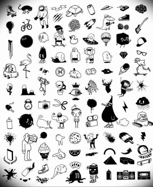 Много маленькихта тату