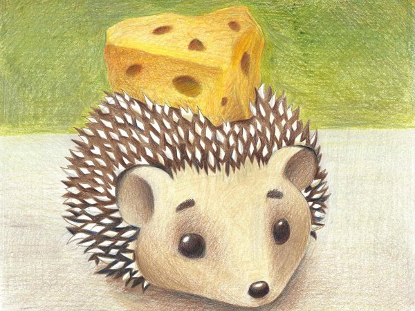 Милый Ёжик нарисованный