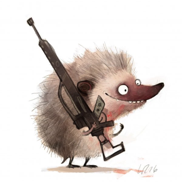 Ежик с автоматом