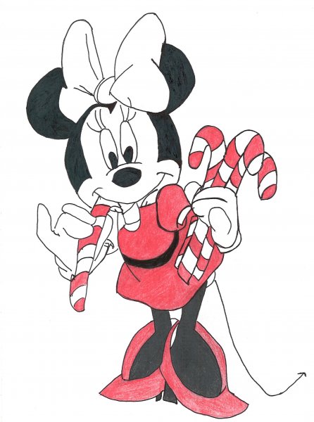 Минни Маус рисовать