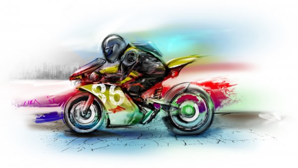 Мотоцикл рисунок