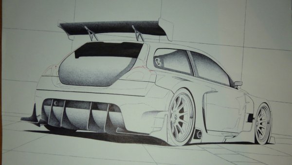 Рисунки карандашом машины крутые