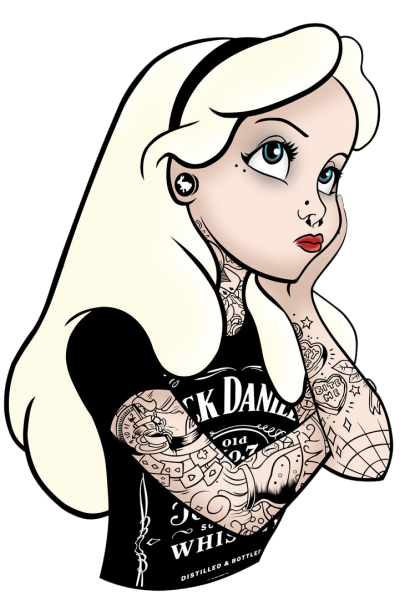 Мультяшные тату для девушек