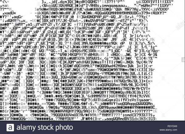 Рисунки цифрами и символами