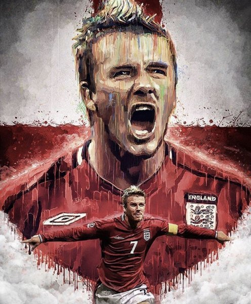 Футболист Дэвид Бекхэм арт