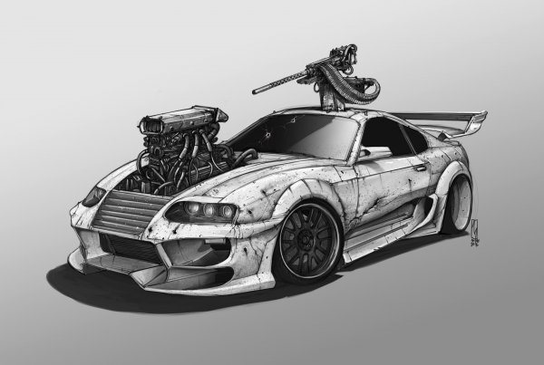 Toyota Supra скетч