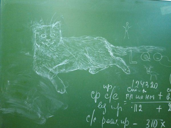 Разрисованная Школьная доска