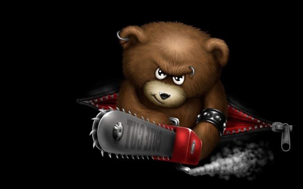 Медведь бензопилой