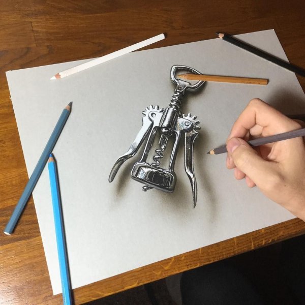 3d рисунки карандашом