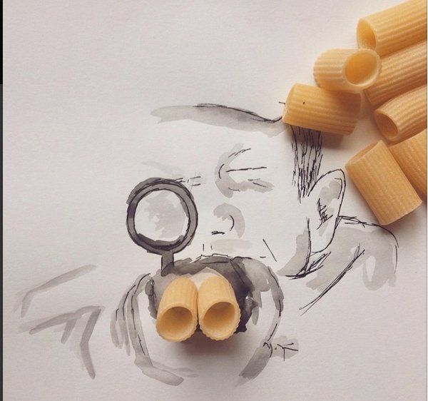 Креативное рисование предметами