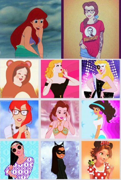 Скетч принцессы Дисней Бель