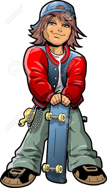 Мультяшный крутой подросток