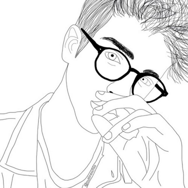 Раскраска парень