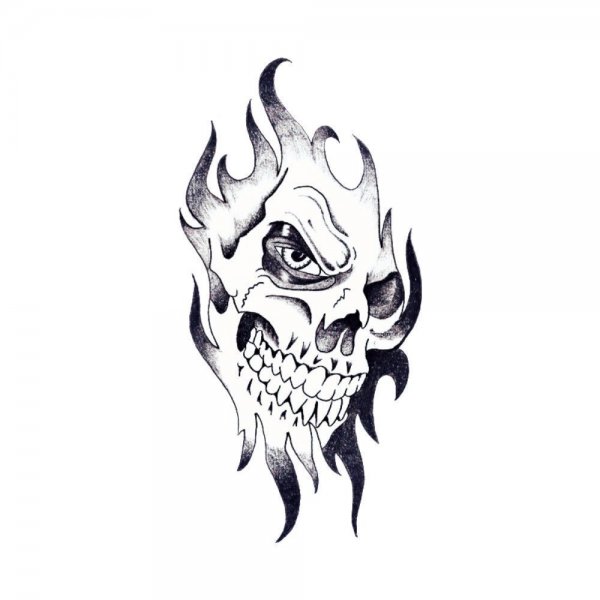 Череп тату эскиз