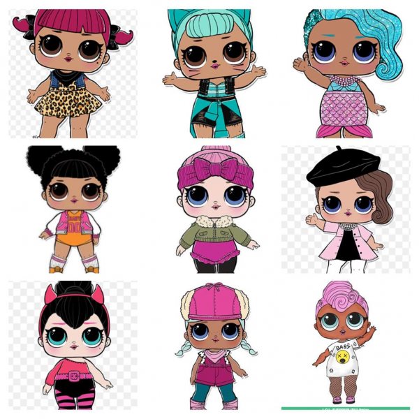 Куклы ЛОЛ коллаж