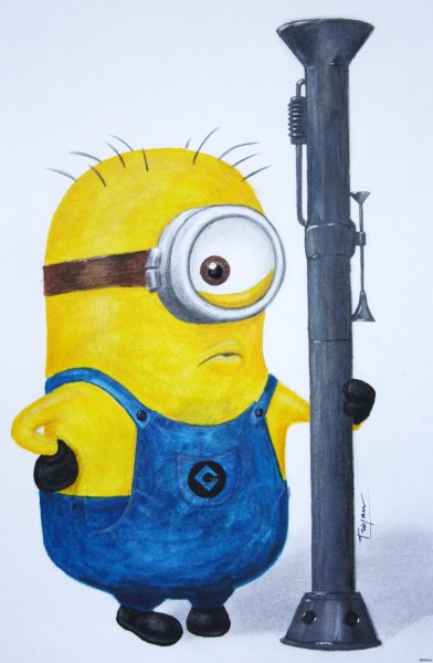 Миньоны акварелью