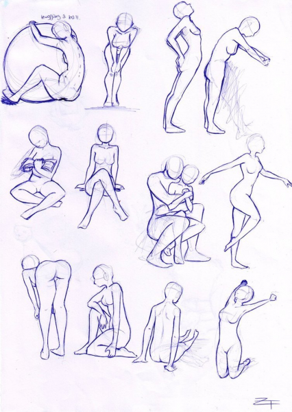 Позы для рисования аниме