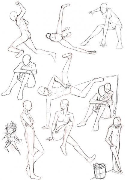 Интересные позы для рисования