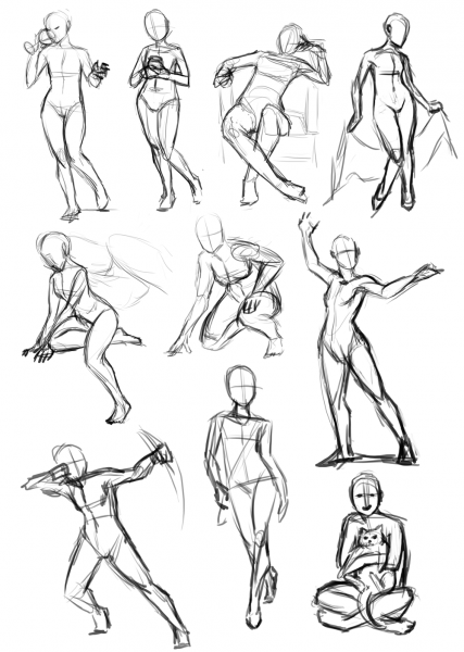 Интересные позы для рисования