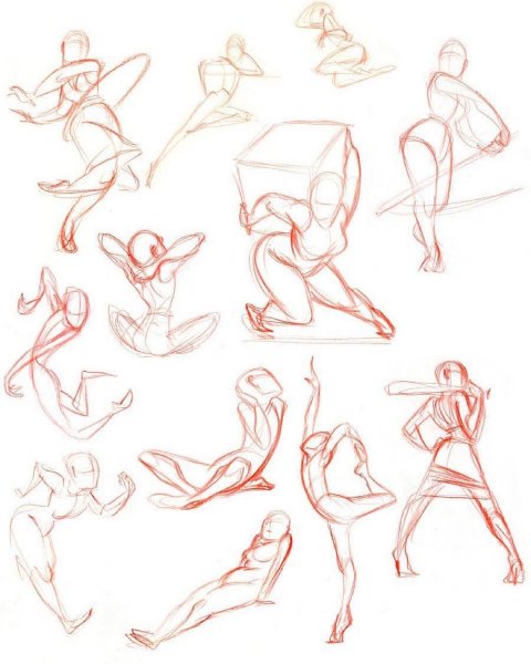 Необычные позы для рисования