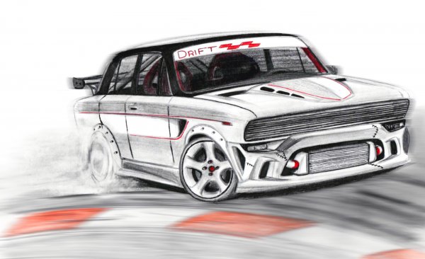 Нарисованные тюнингованные машины