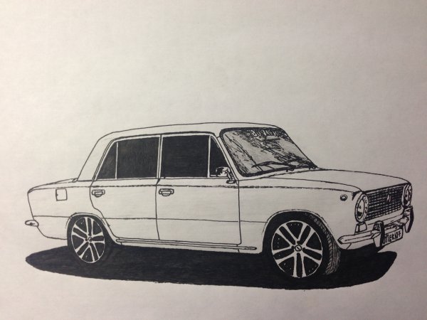ВАЗ[ 2107 рисунок тюнингованный