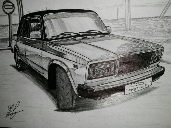 Машины карандашом ВАЗ