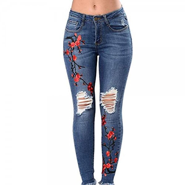 Вышивка на джинсах