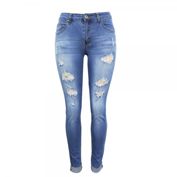 Джинсы с дырками женские