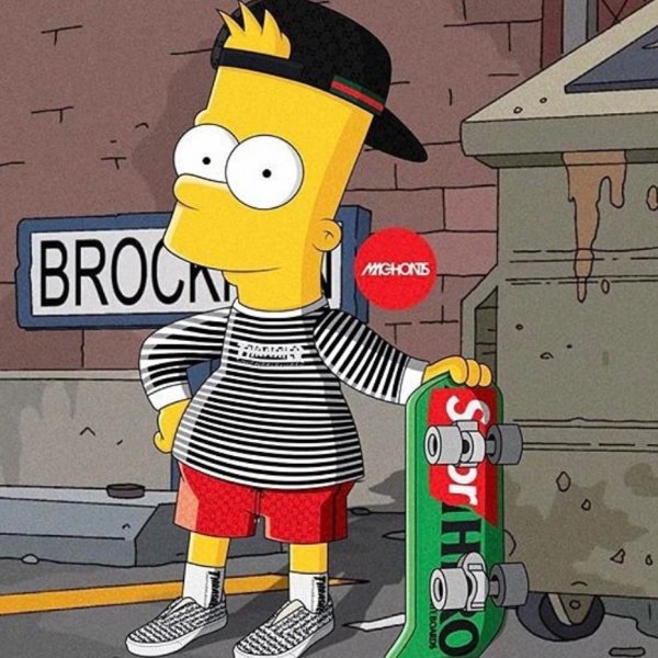 Барт симпсон x,