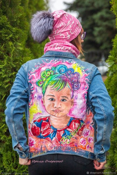 Ручная роспись на куртке