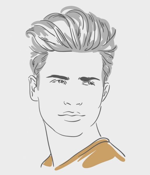 Волосы эскиз мужские