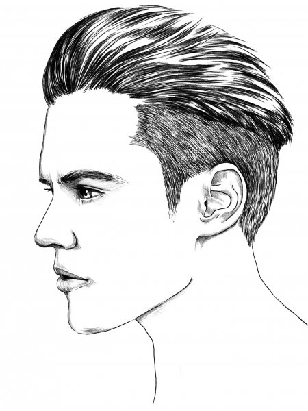 Мужские стрижки рисунки карандашом