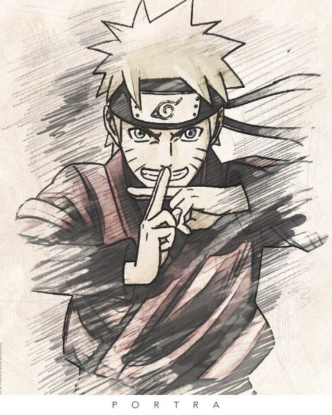 Наруто Узумаки рисовка