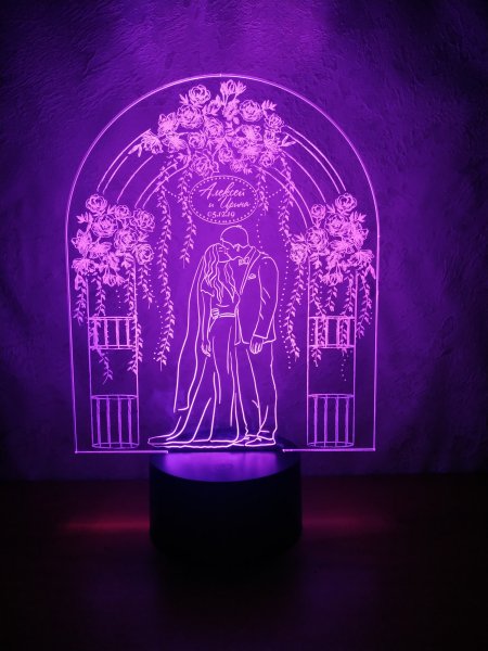 Светильник ночник гравировка