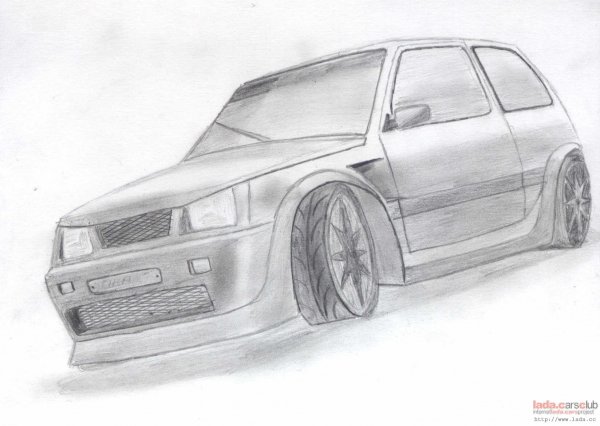 Рисунки для срисовки машина 9