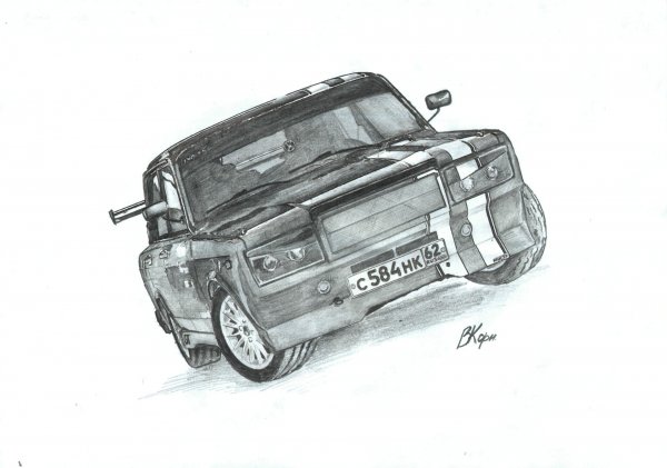 Рисунок машины 2107