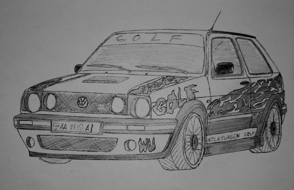 Рисовать тюнингованные машины