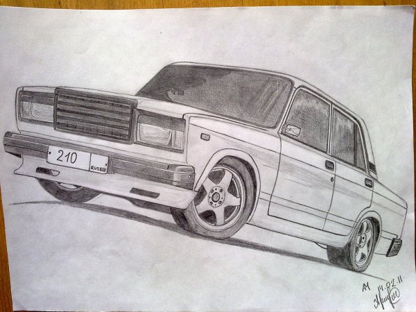 Рисунки Жигули ВАЗ 2107