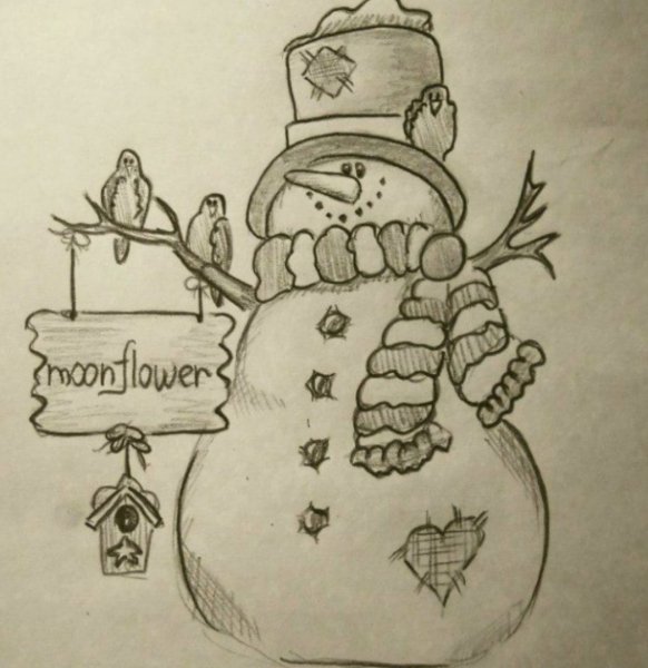 Рисунки на новый год для срисовки карандашом