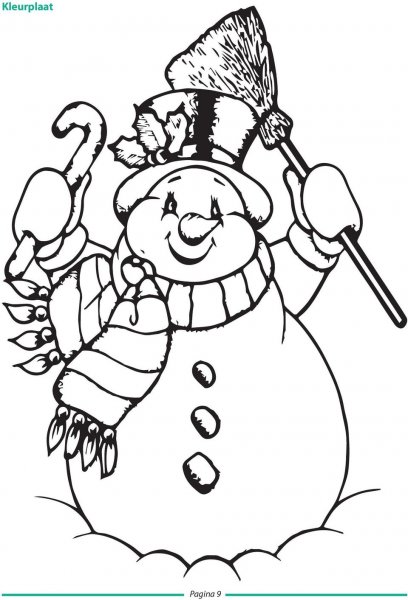 Новогодние трафареты Снеговик