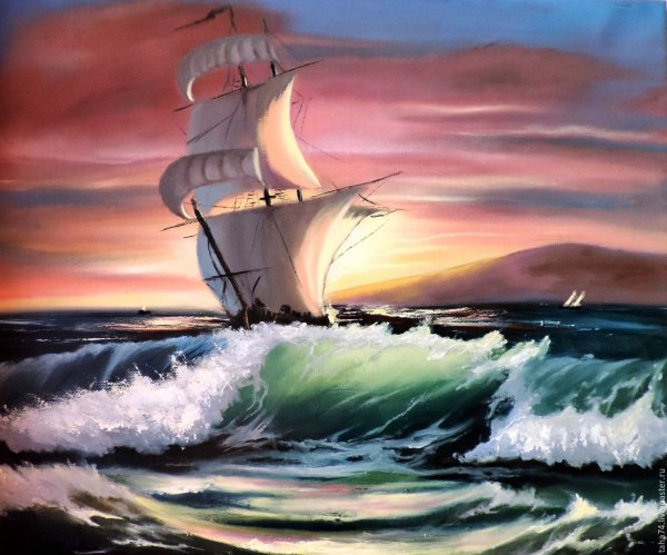 Куликов Владимир картины море парусники