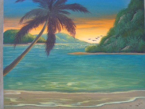 Морской пейзаж в паинте