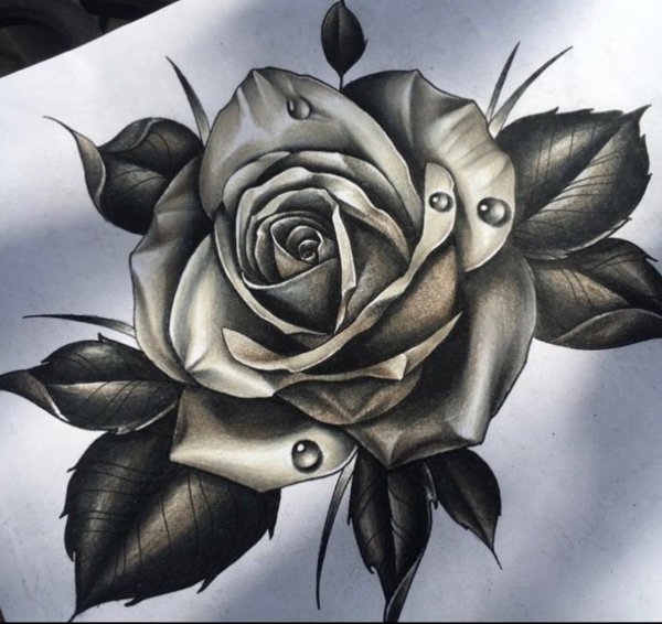 Тату роза