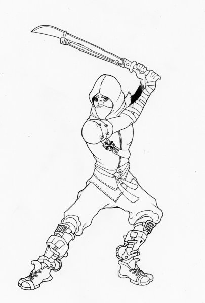 Рисунки для срисовки ниндзя