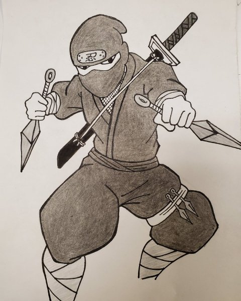 Рисунки ниндзя легкие