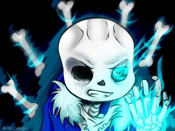 Скелет с синим глазом