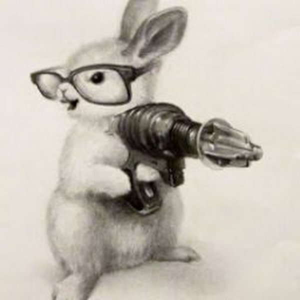 Кролик с пистолетом
